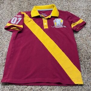 Universal Studios Harry Potter Gryffindor Quidditch Polo Shirt Maroon Seeker S